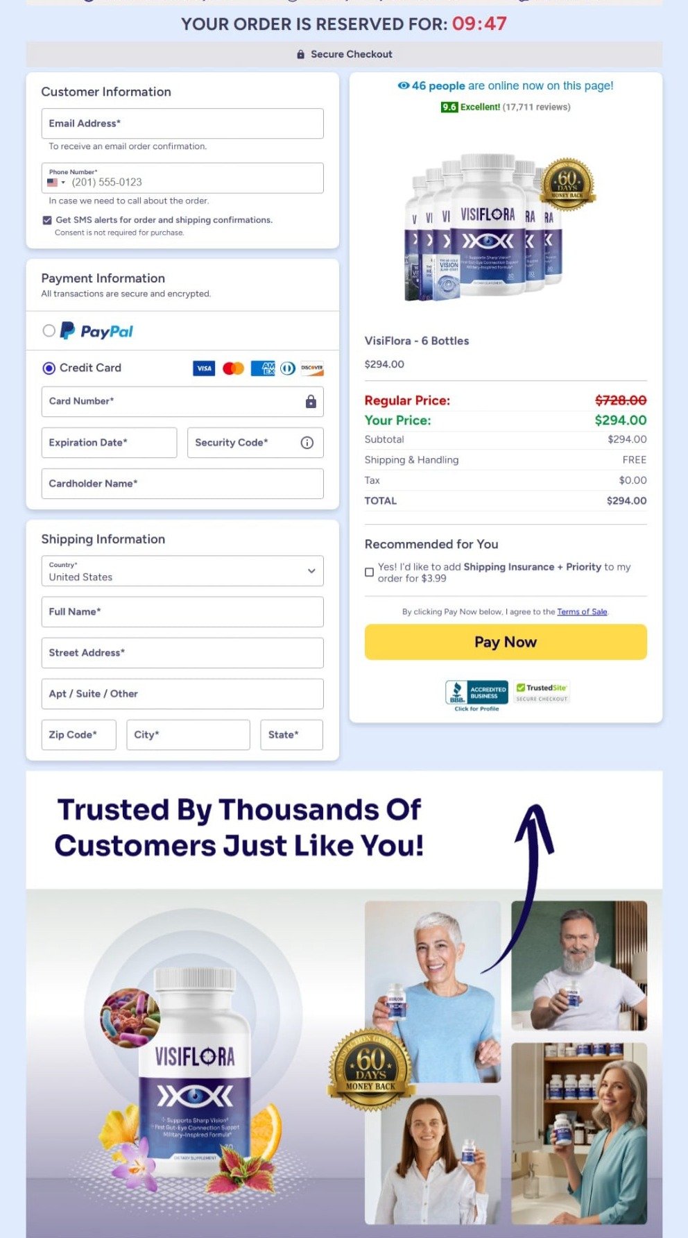 visiflora Secure-Checkout